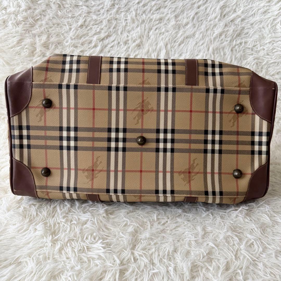 【バーバリー】ボストンバック　大容量 旅行バッグ　ノバチェック pvc　2way