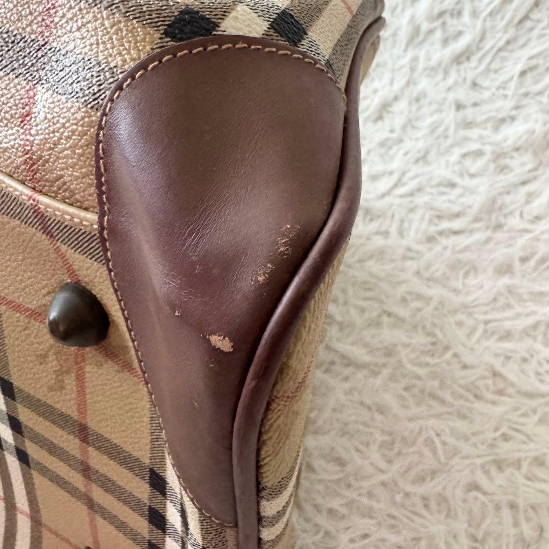 【バーバリー】ボストンバック　大容量 旅行バッグ　ノバチェック pvc　2way