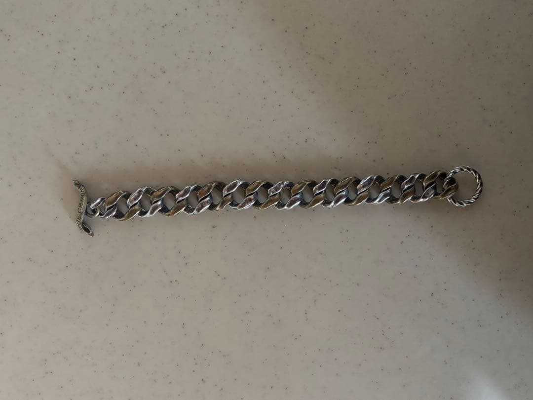 THE CRIMIE チェーンブレスレットシルバー×ブラス 重厚感◎