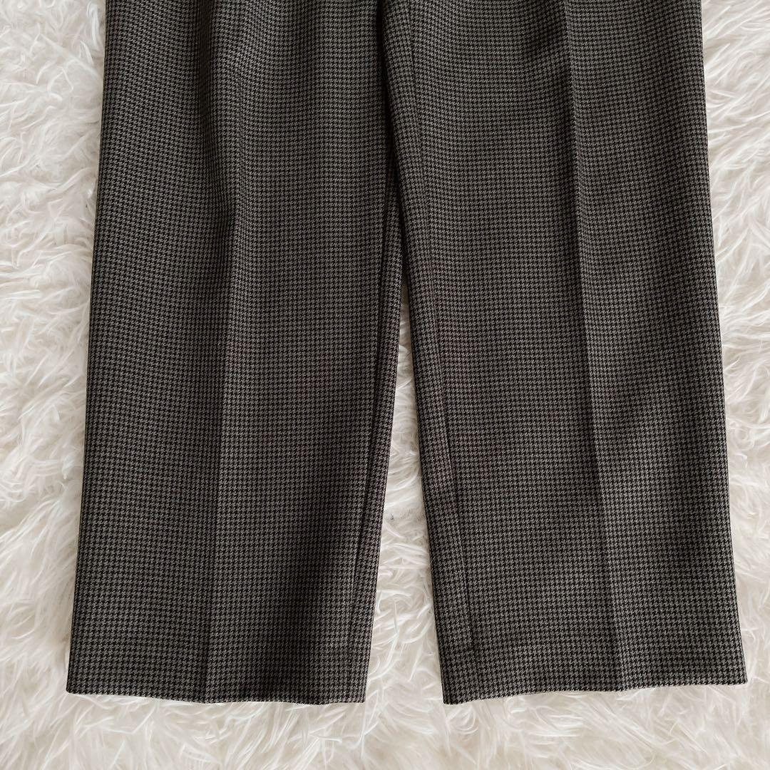 美品✨【シップス】ノーカラージャケットパンツセットアップ チェック ダークグレー