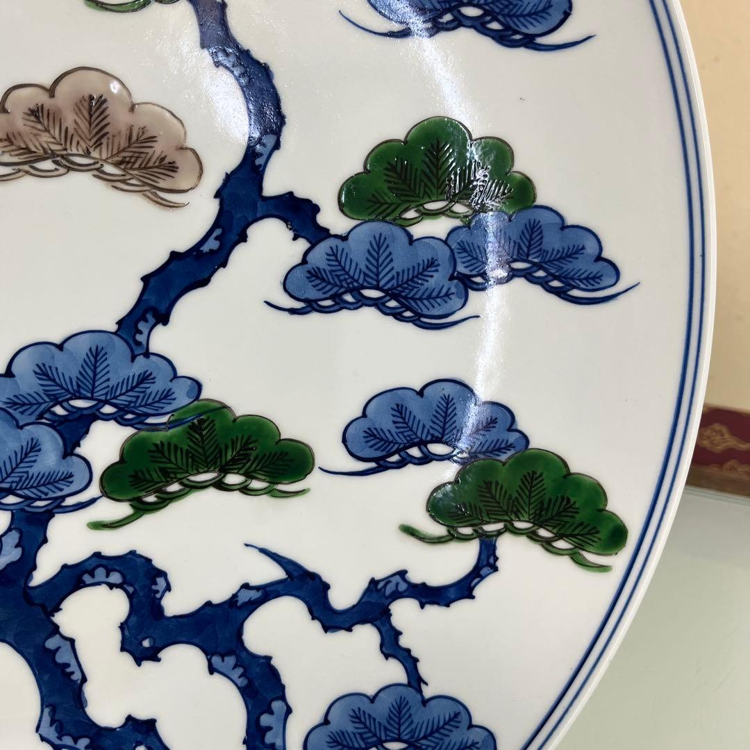 源右衛門　松絵大皿　飾り皿　30センチ