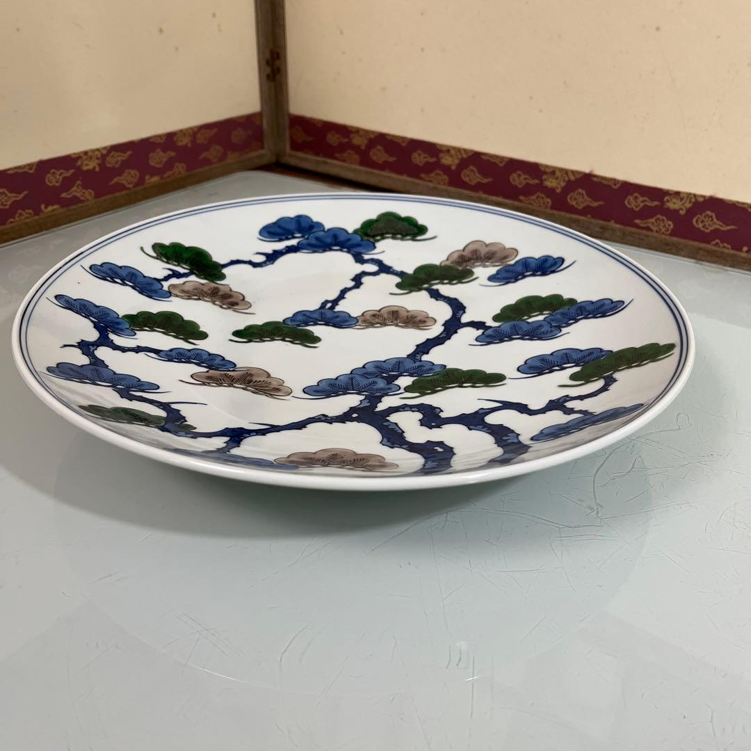 源右衛門　松絵大皿　飾り皿　30センチ