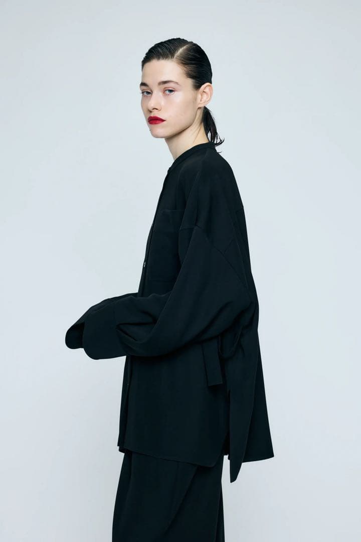 【完売品】ENFOLD MANY-STYLE OVER SHIRT ブラック