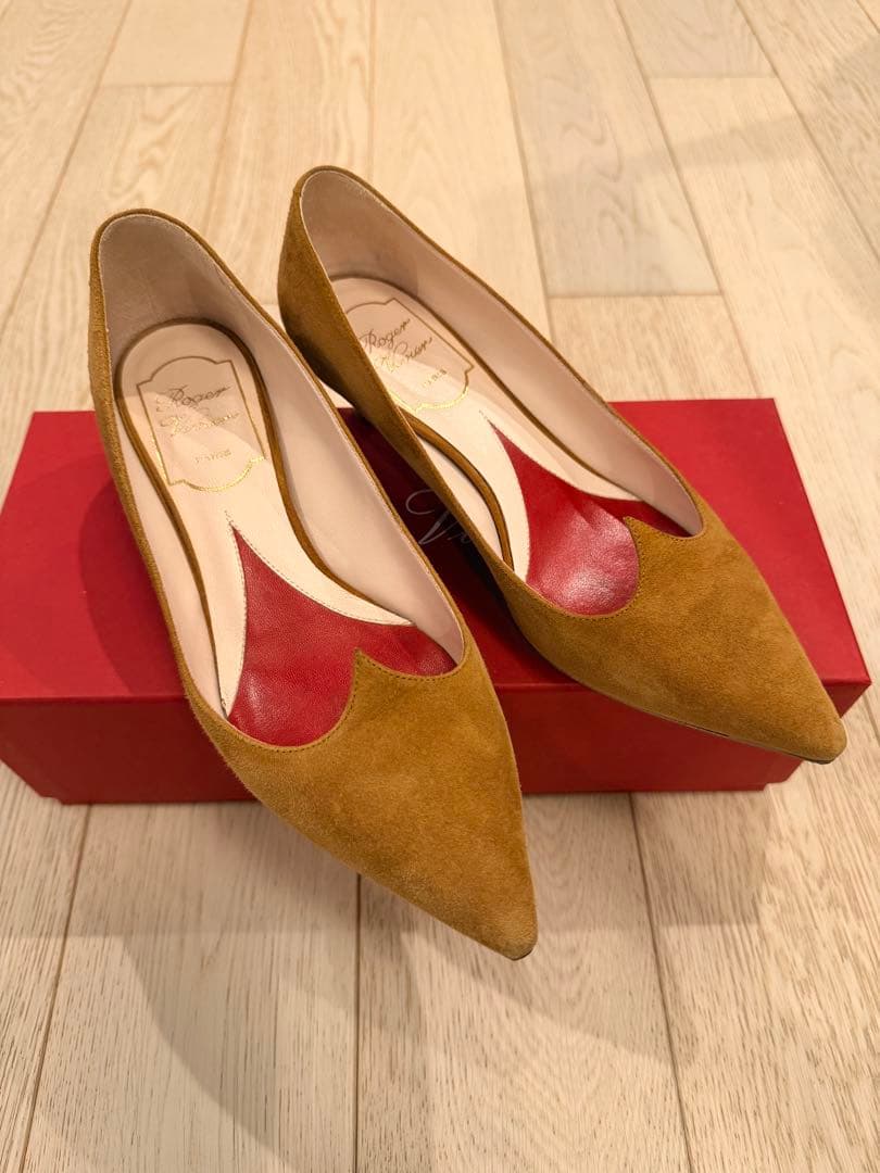 Roger Vivier ロジェヴィヴィエ ブラウン ハート ヒール 35.5