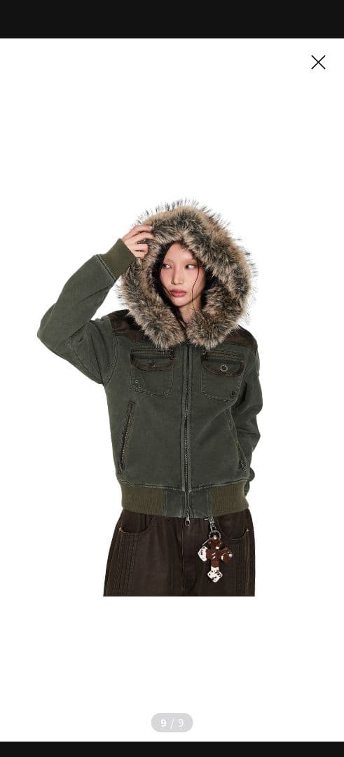 ジャケット・アウター AAKAM Fur Camo Contrast Jacket (Khaki)
