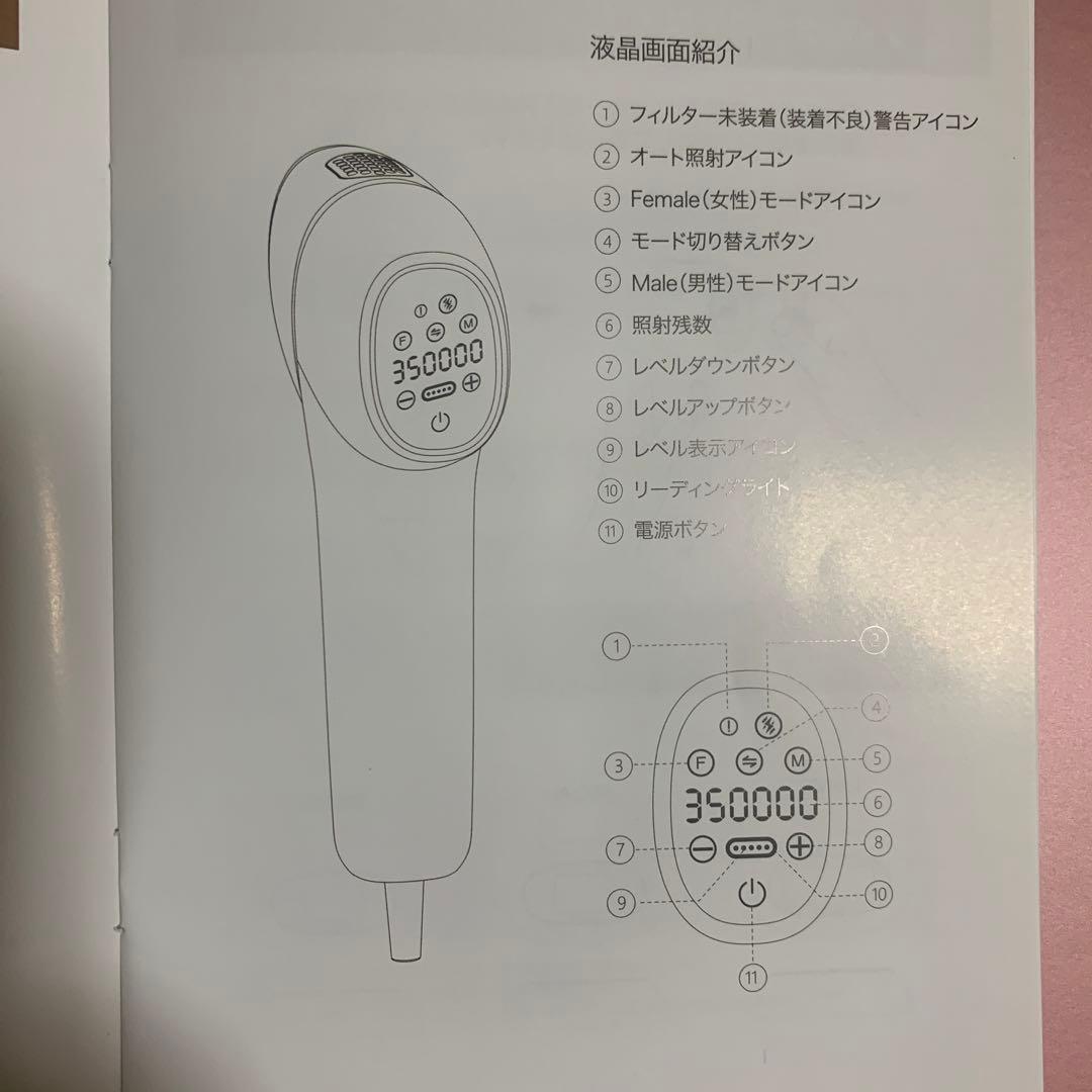 脱毛器 美顔器　VIO 4週間完全脱毛　フラッシュ家庭用 自動照射 エステ 全身
