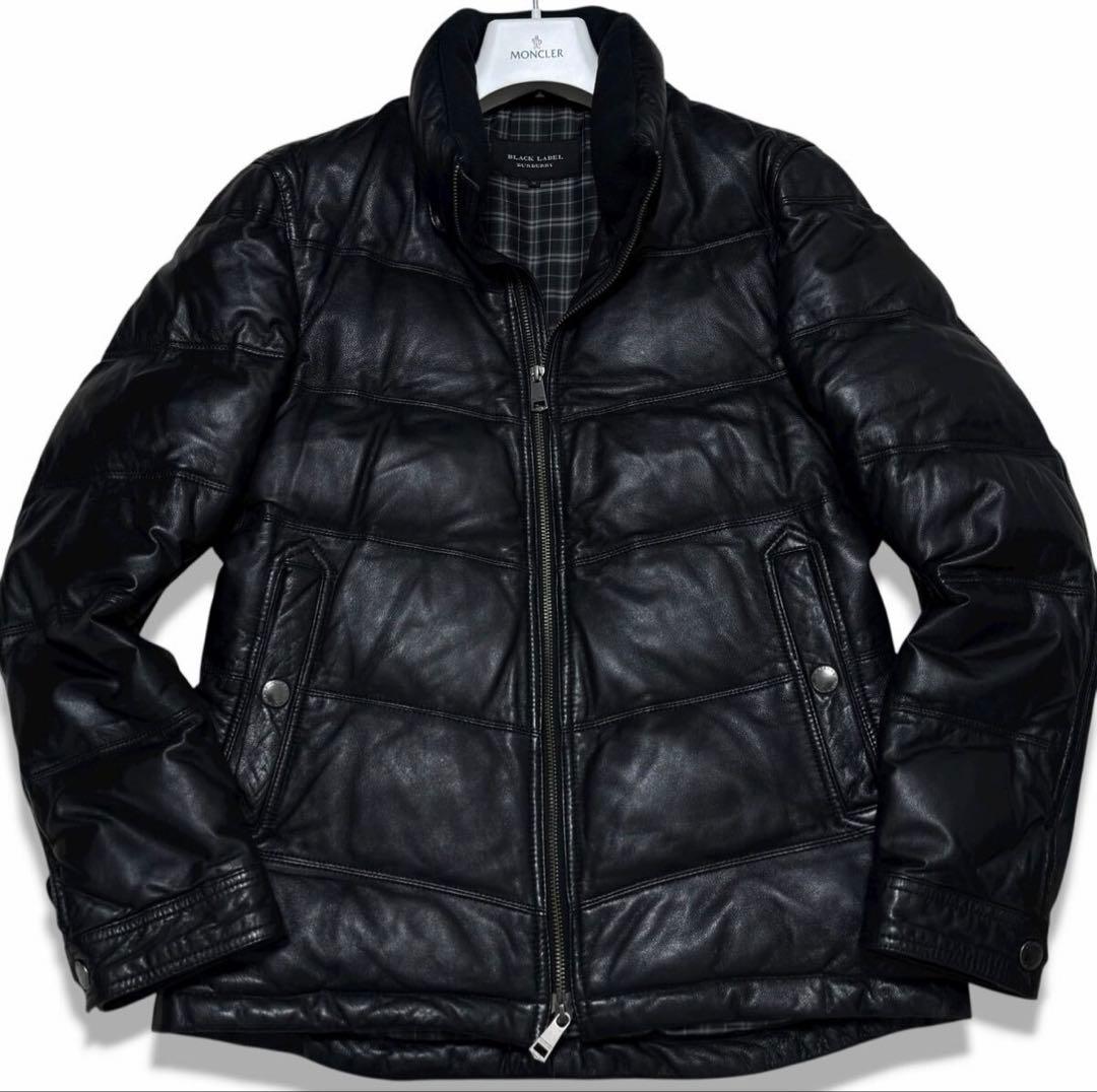 定価30万のレザーダウンジャケット　羊革BURBERRY BLACK LABEL