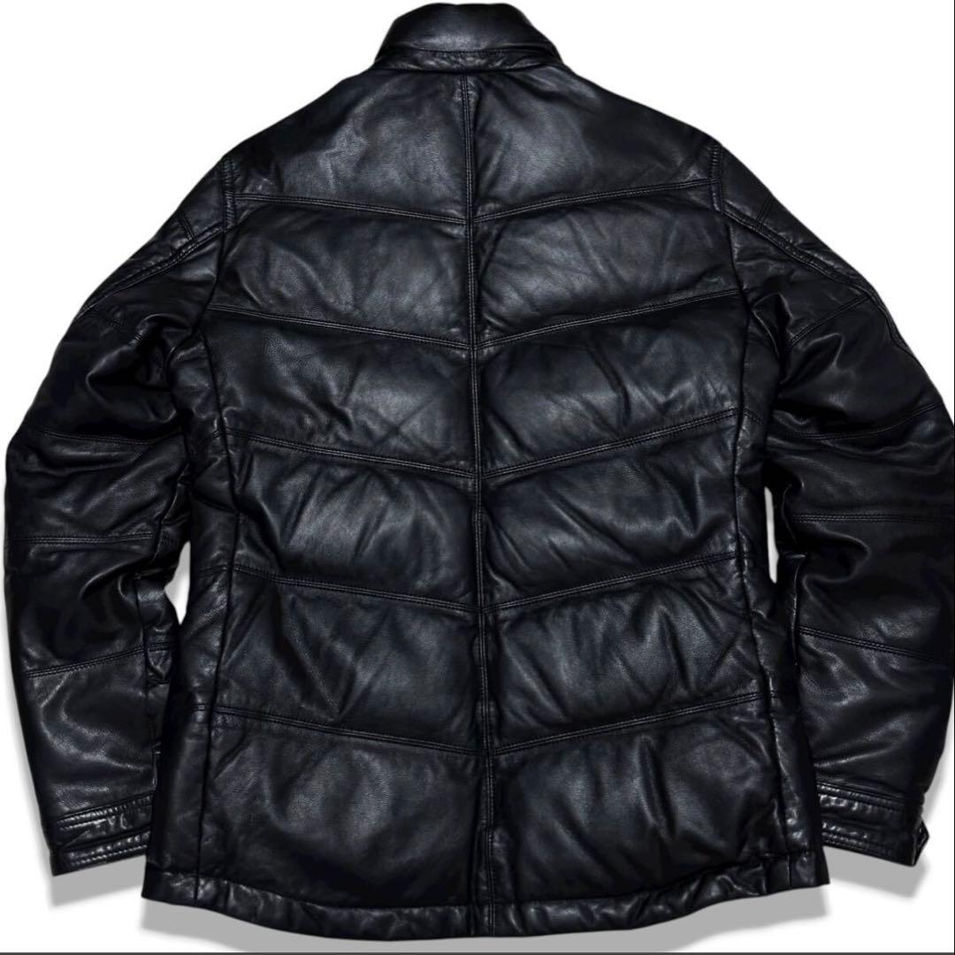 定価30万のレザーダウンジャケット　羊革BURBERRY BLACK LABEL