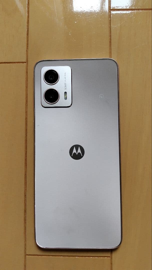 moto g53y 5g スマートフォン ペールピンク クリアケース付き