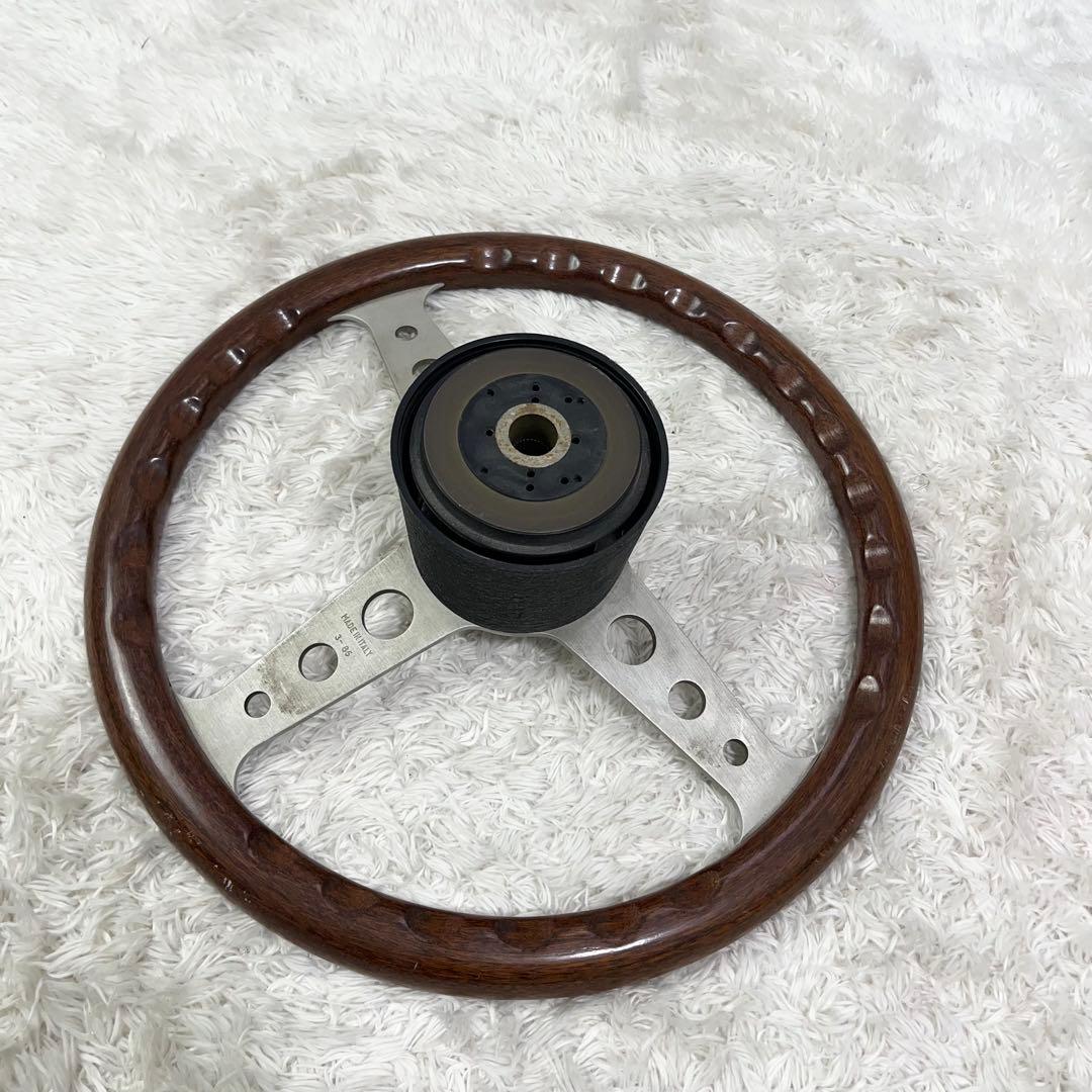 Momo Indy ウッドステアリングホイール ヴィンテージ レアロゴ