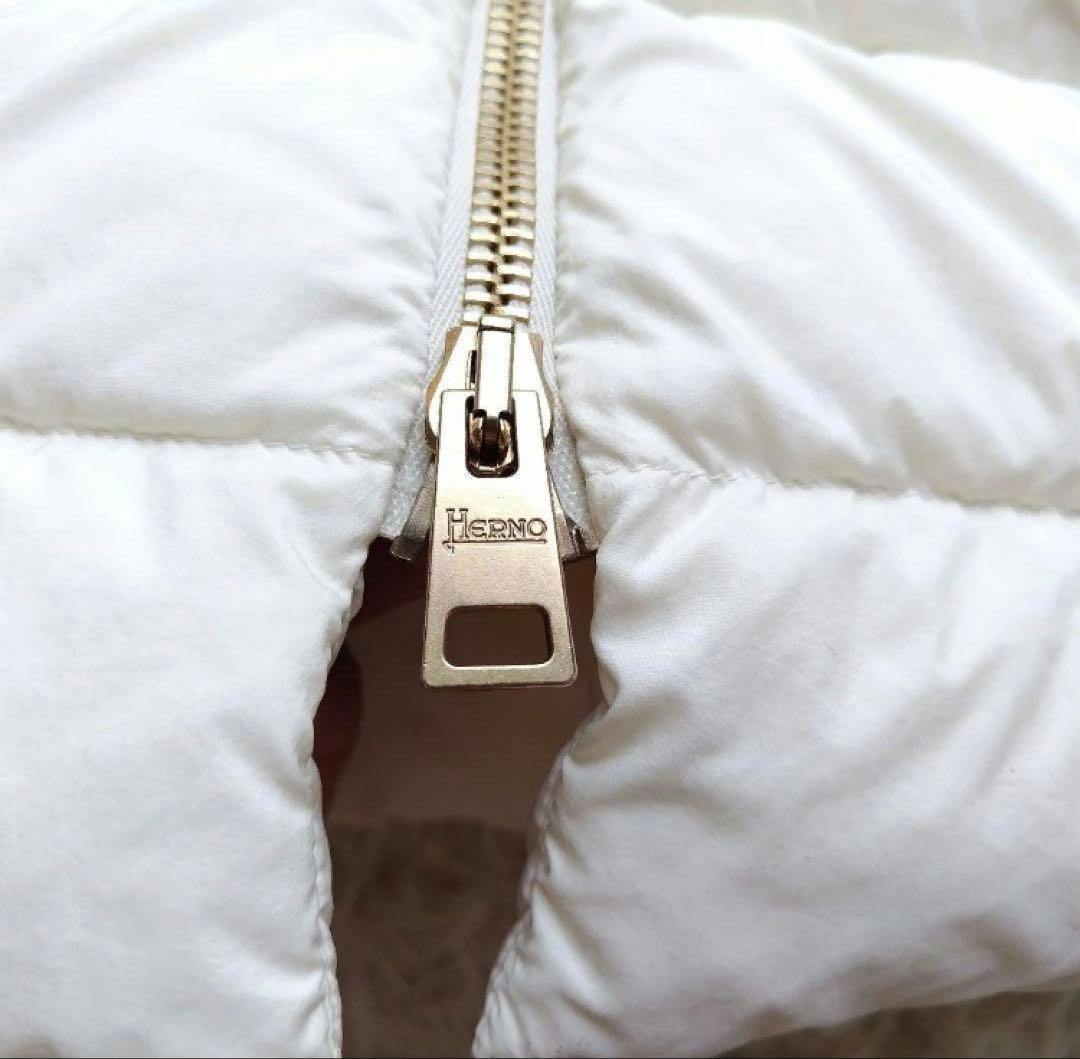 ヘルノ　ウール切り替え　ジップダウンコート