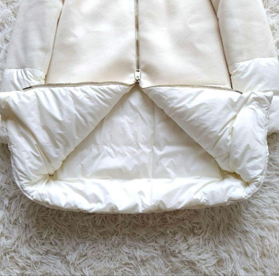 ヘルノ　ウール切り替え　ジップダウンコート