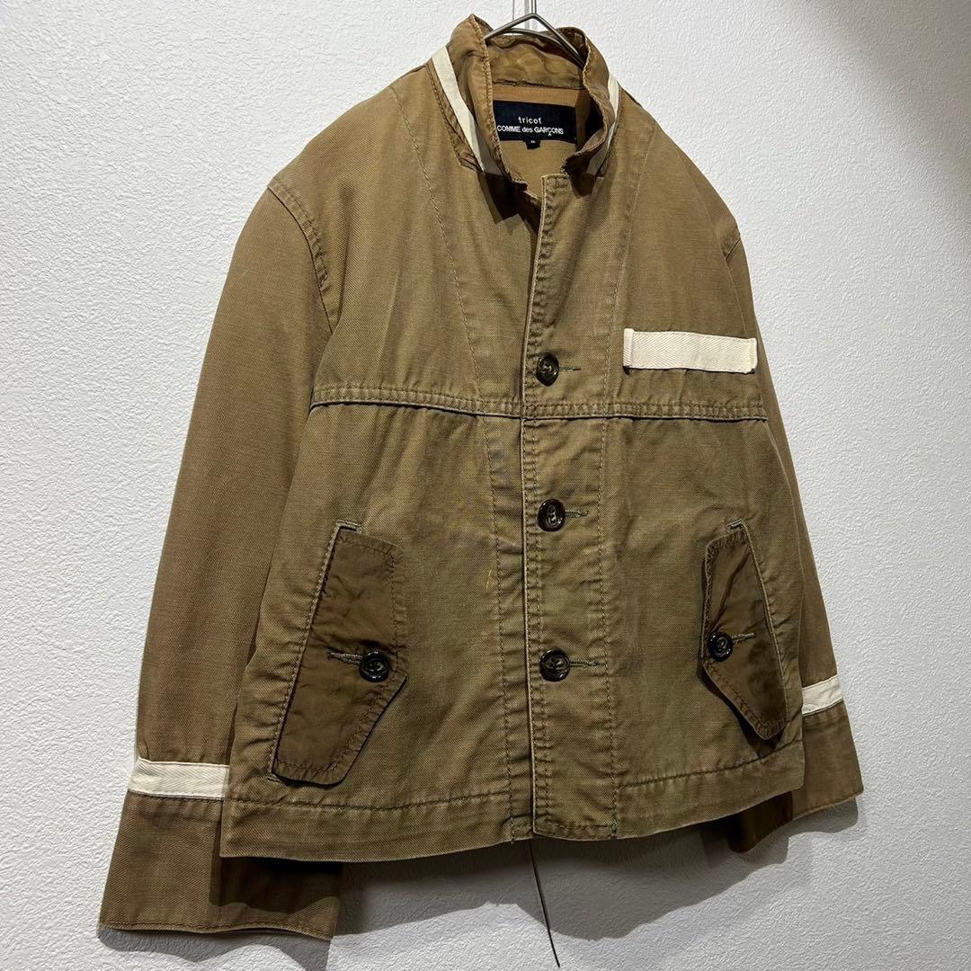 希少 07年製 トリココムデギャルソン 切替 デザインジャケット ミリタリー