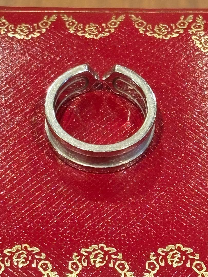 【最終値下げ】Cartier C2リング　ダイヤ入り サイズ50(9-10号)