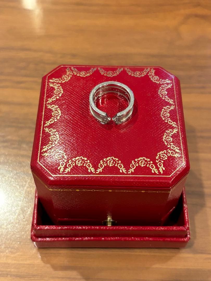 【最終値下げ】Cartier C2リング　ダイヤ入り サイズ50(9-10号)