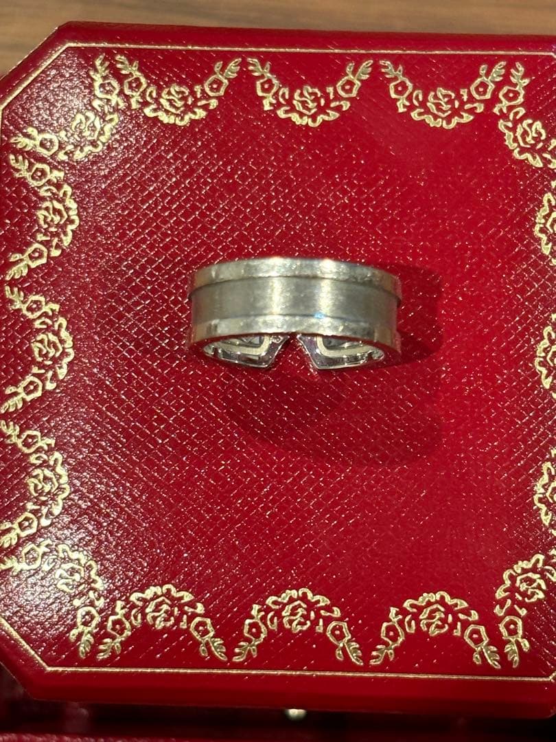 【最終値下げ】Cartier C2リング　ダイヤ入り サイズ50(9-10号)