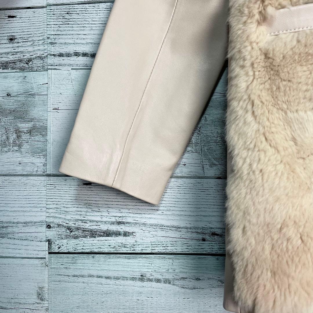 ☆最高級レザー☆ルーニィ　コンビラムレザージャケット定価11万円　レッキスファー