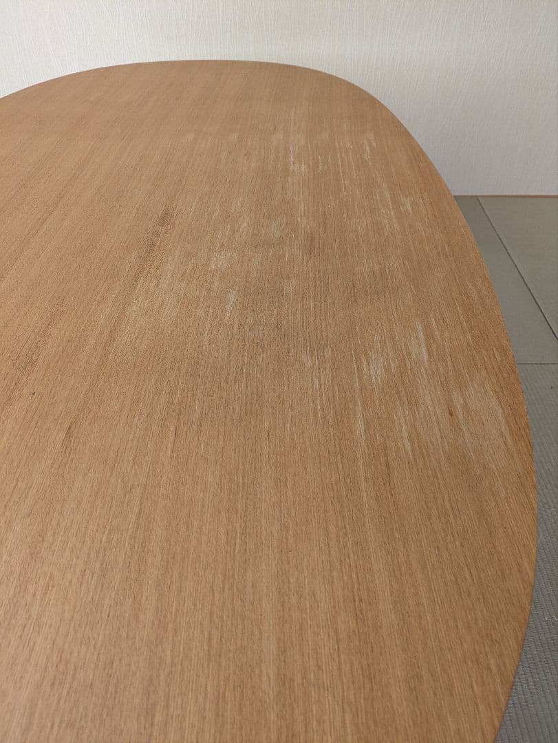 無印良品（廃盤品）楕円形ナチュラルウッド座卓