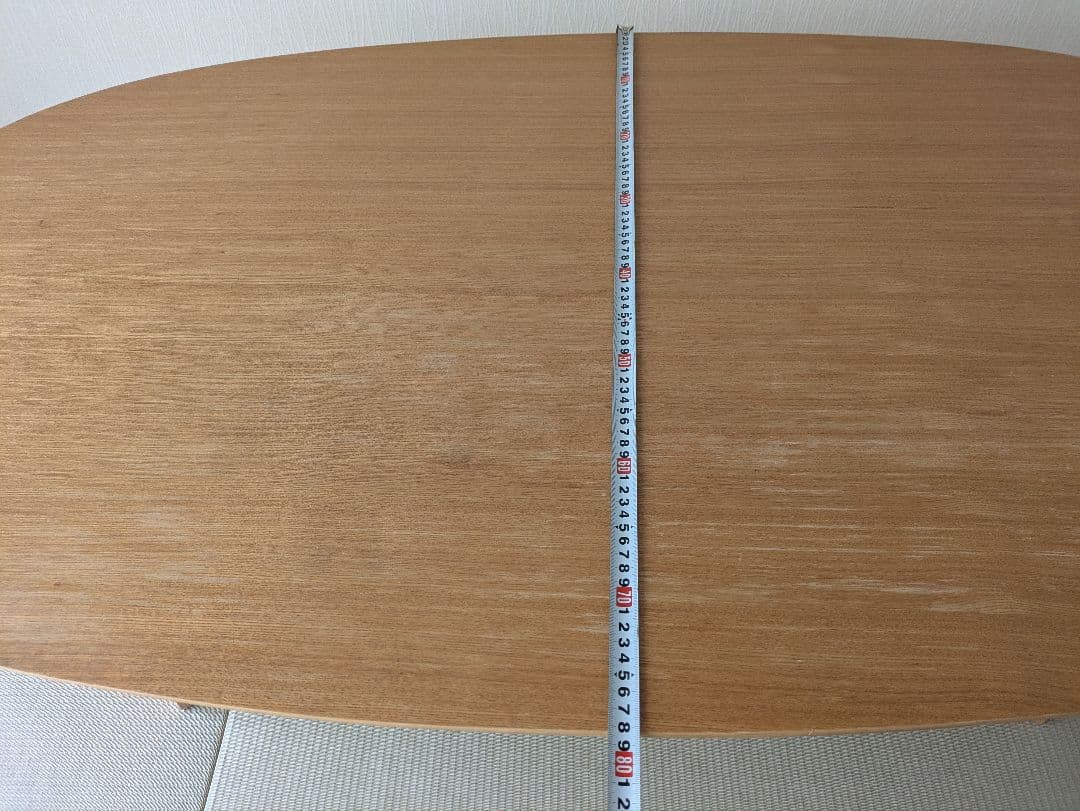 無印良品（廃盤品）楕円形ナチュラルウッド座卓