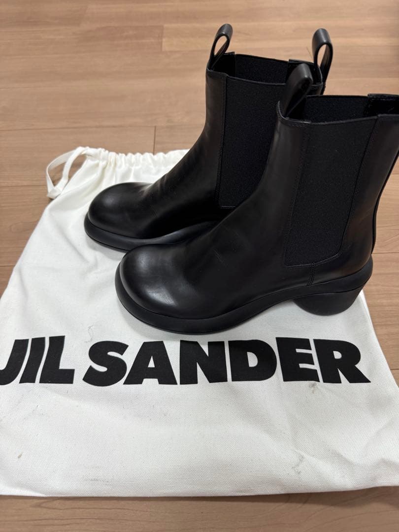 JIL SANDER ジルサンダー グロスレザー チェルシーブーツ