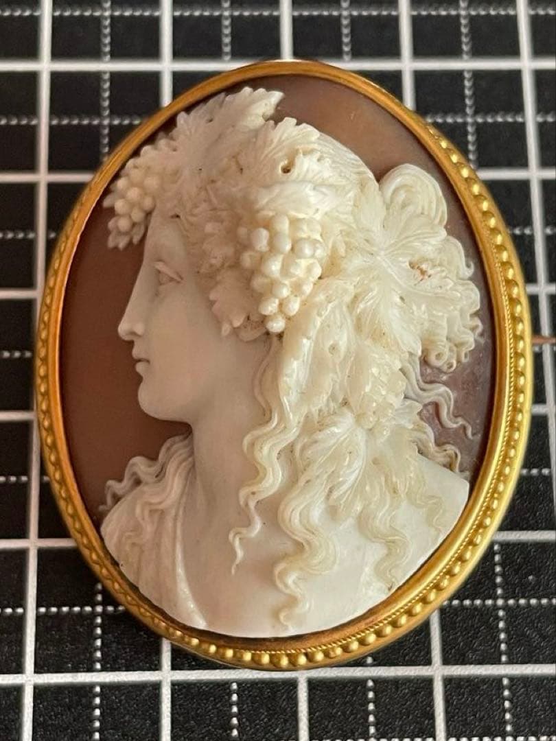 ⬇️【希少】　カメオ ブローチ アンティーク