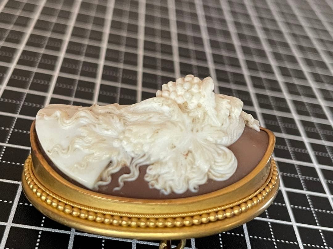 ⬇️【希少】　カメオ ブローチ アンティーク