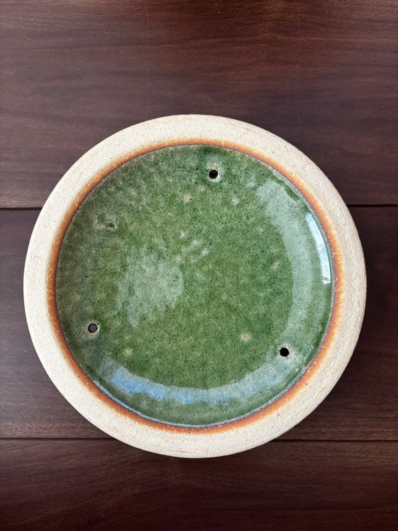 【未使用】カネフサ製陶　ごはん鍋大　織部