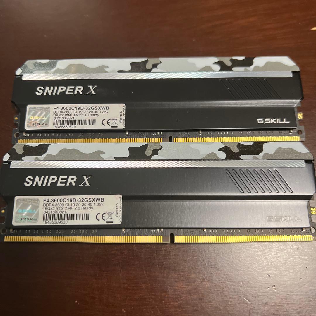 W*D様 G.SKILL SNIPER X 32GB 3600MHz メモリー