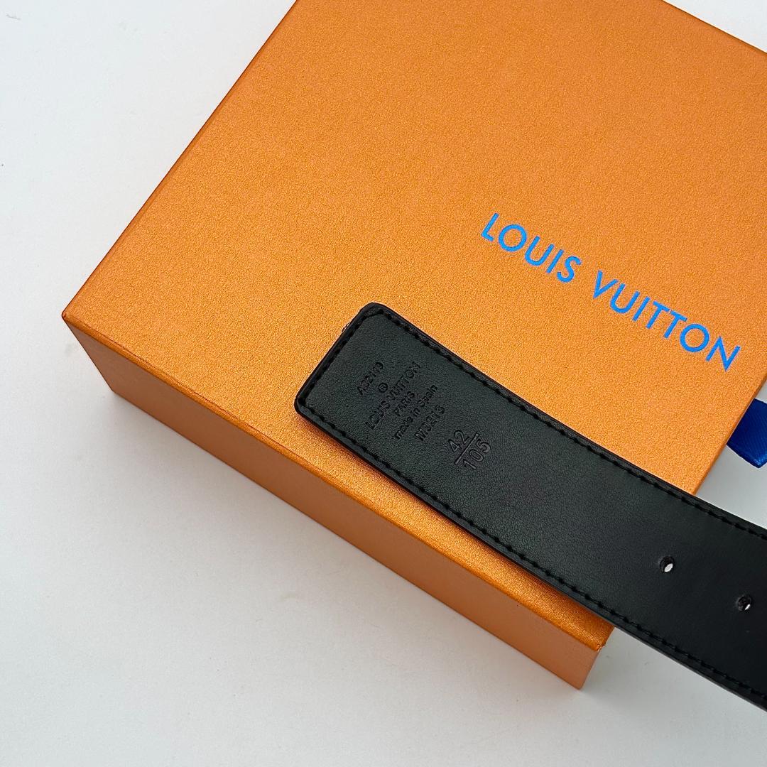 L V 英字 ブラック ベルト モノグラム