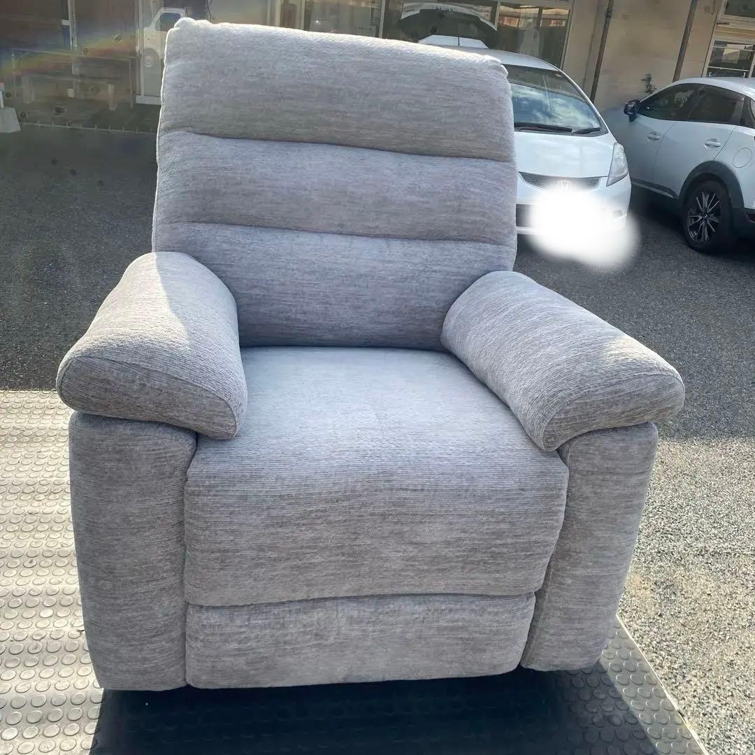 値下げしました　グレーのリクライニングソファ　ゆりかご　ロッキングチェア