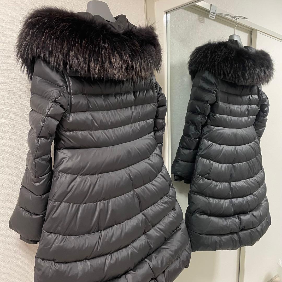 【美品】SKINNWILLE リアルファー付ダウンコート M ブラック ロシア製