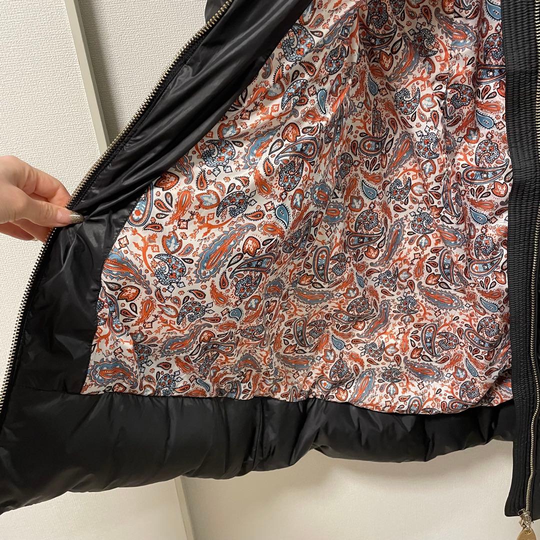 【美品】SKINNWILLE リアルファー付ダウンコート M ブラック ロシア製