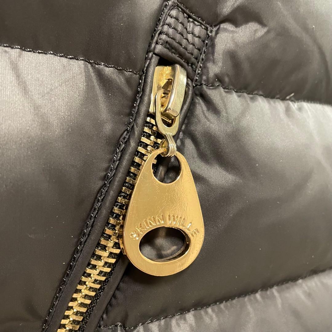 【美品】SKINNWILLE リアルファー付ダウンコート M ブラック ロシア製