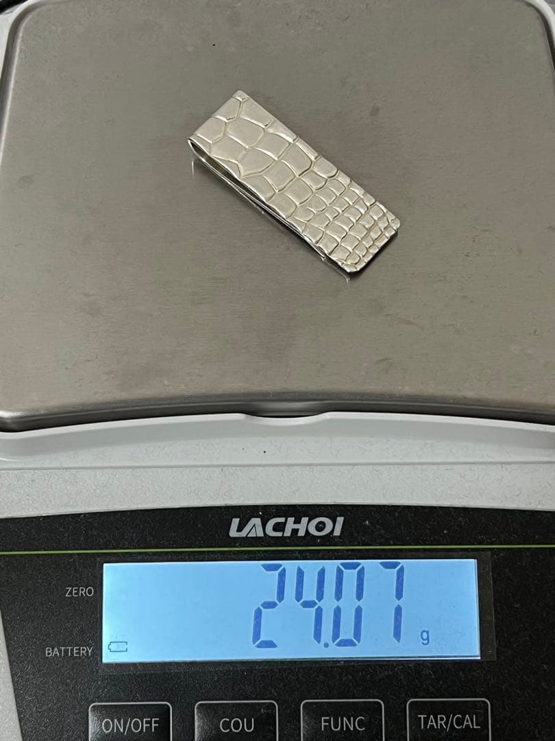 ティファニー TIFFANY メイカーズ クロコ型押しモチーフ マネークリップ