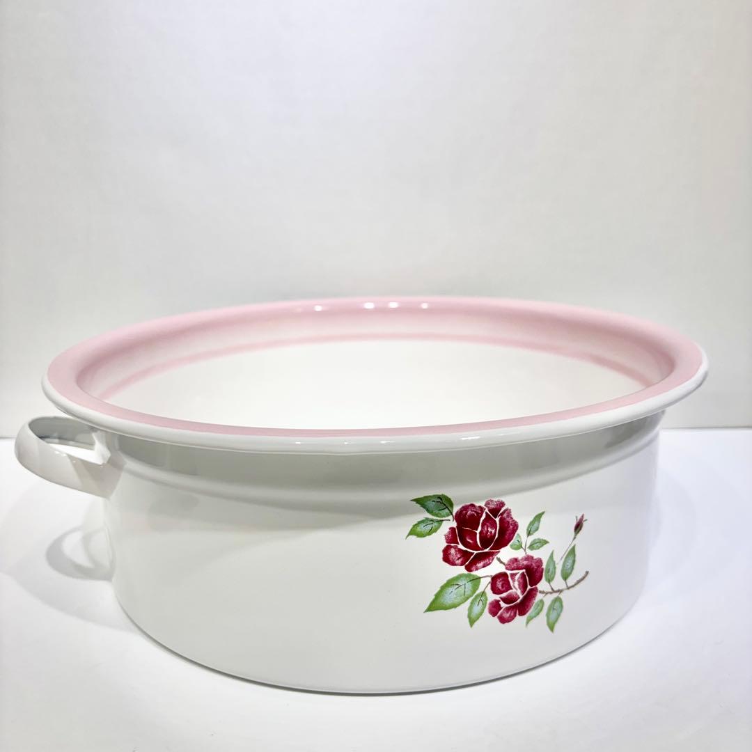 希少！新品・未使用品！イマン スカーレットローズ ホーロー たらい 洗い桶