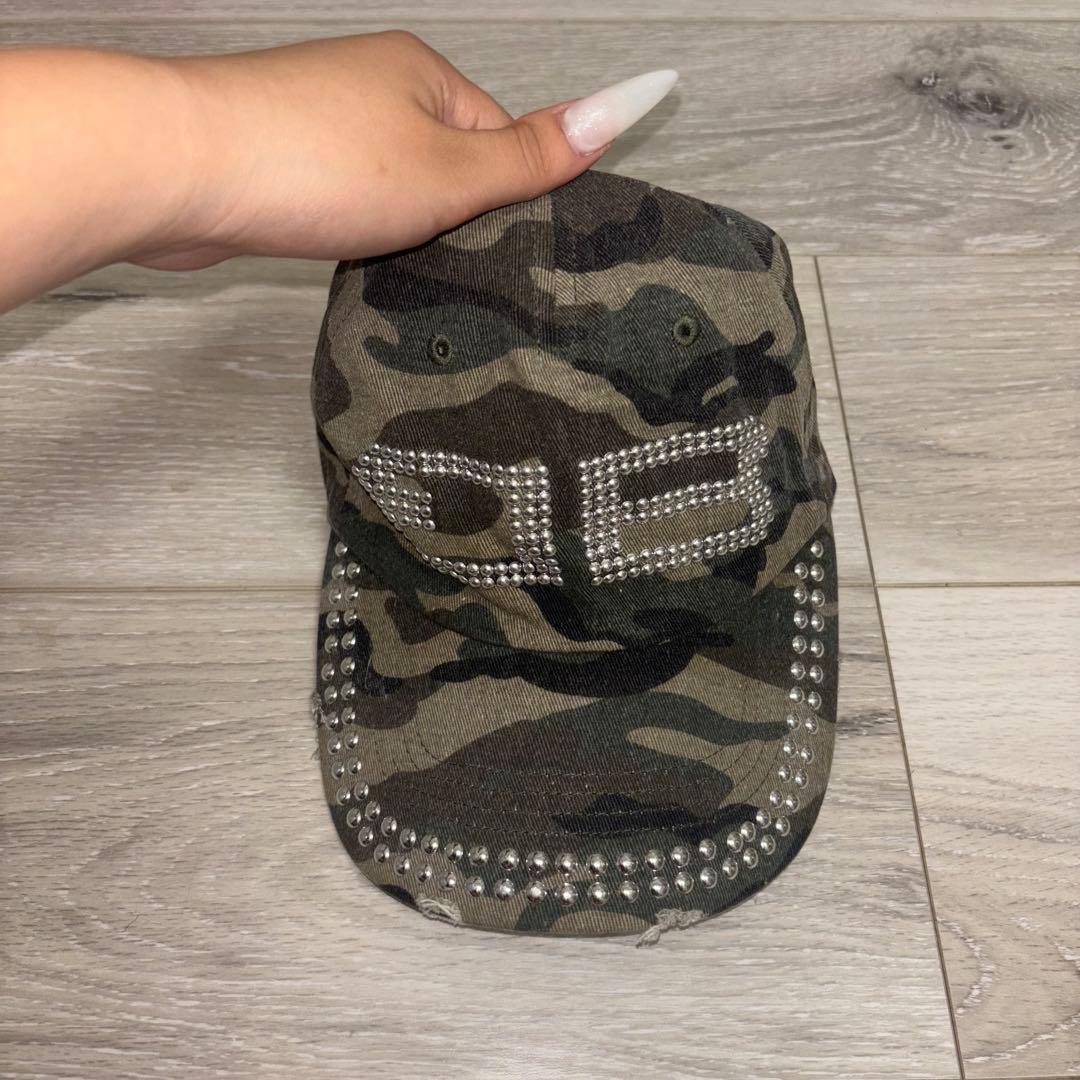 BEEDEN迷彩ストーン装飾 キャップ フリーサイズ