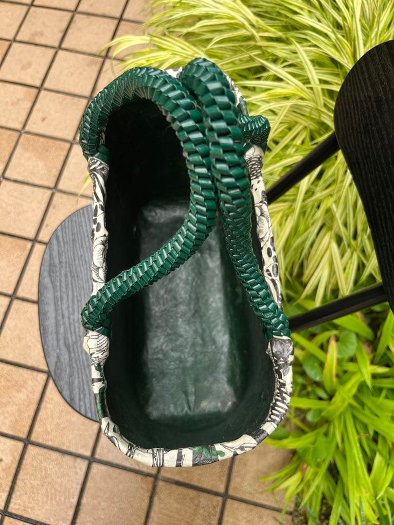 一閑張り　カゴバッグ　マリメッコ柄