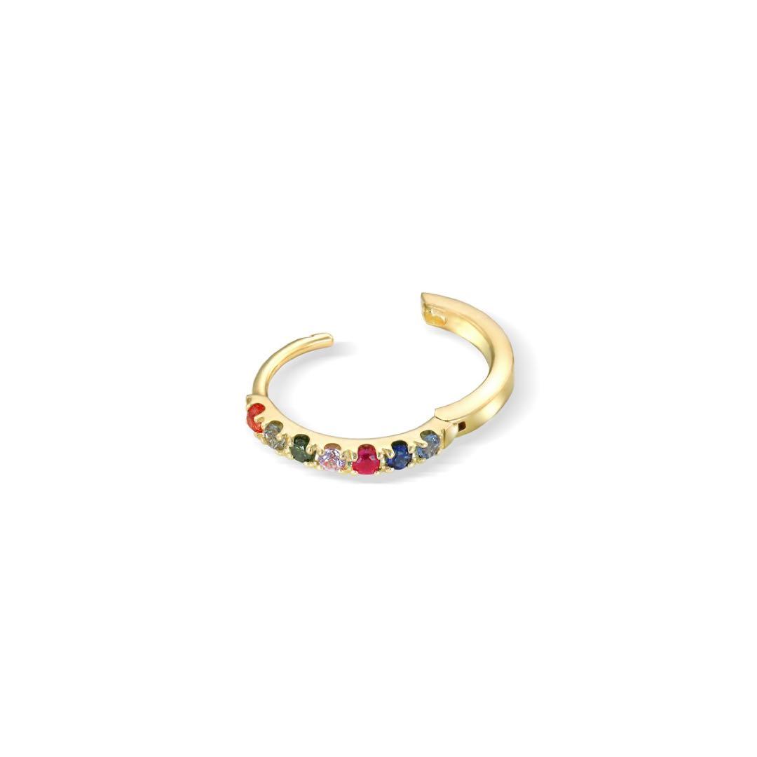 STAR JEWELRY K18 マルチカラーサファイアピアス（片耳用）を2個