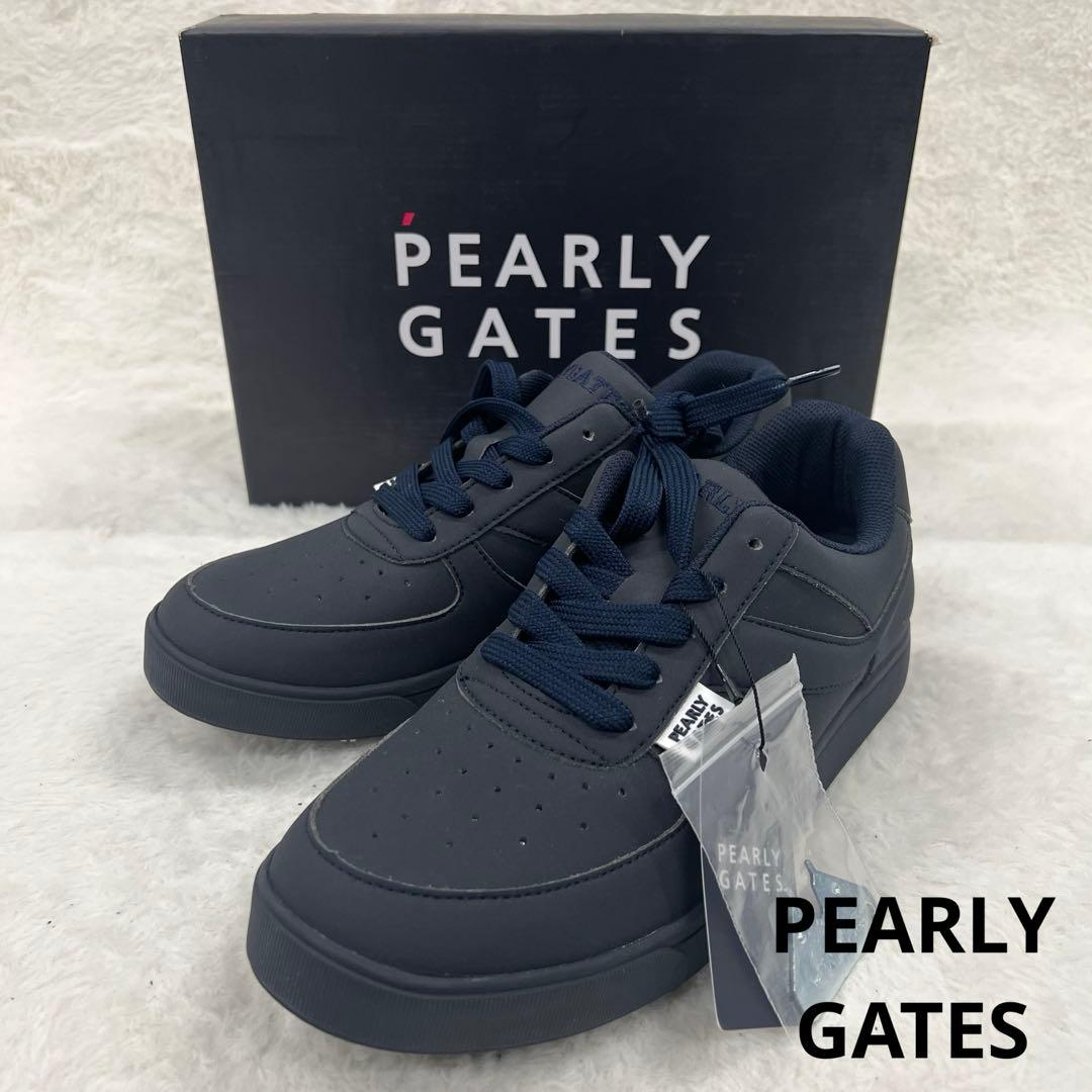 【新品】 パーリーゲイツ ローカット ゴルフシューズ ネイビー 24.5cm