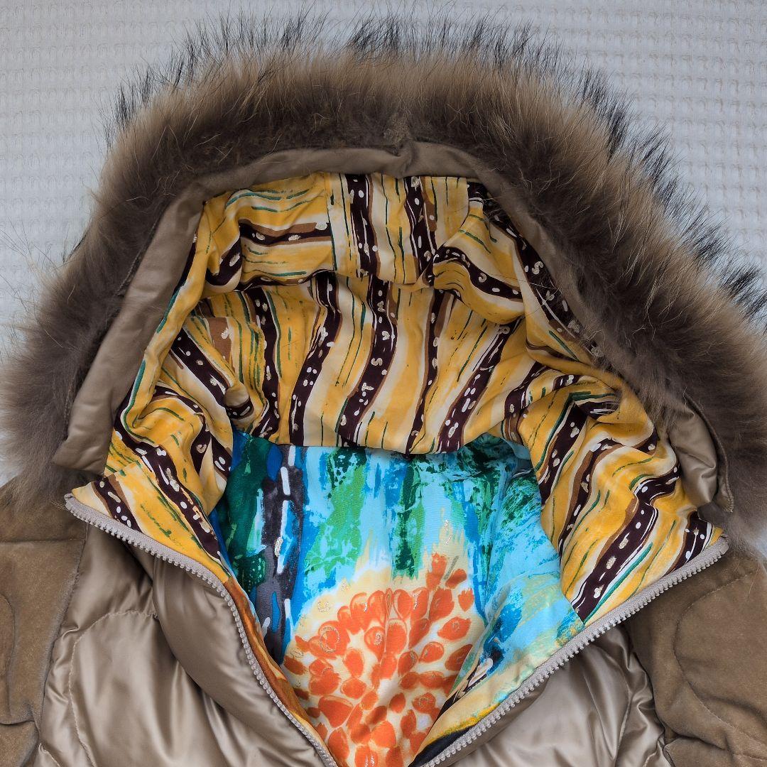 ツモリチサト　ベロア＆シルク異素材ダウンリバーシブルコート　Ｍサイズ