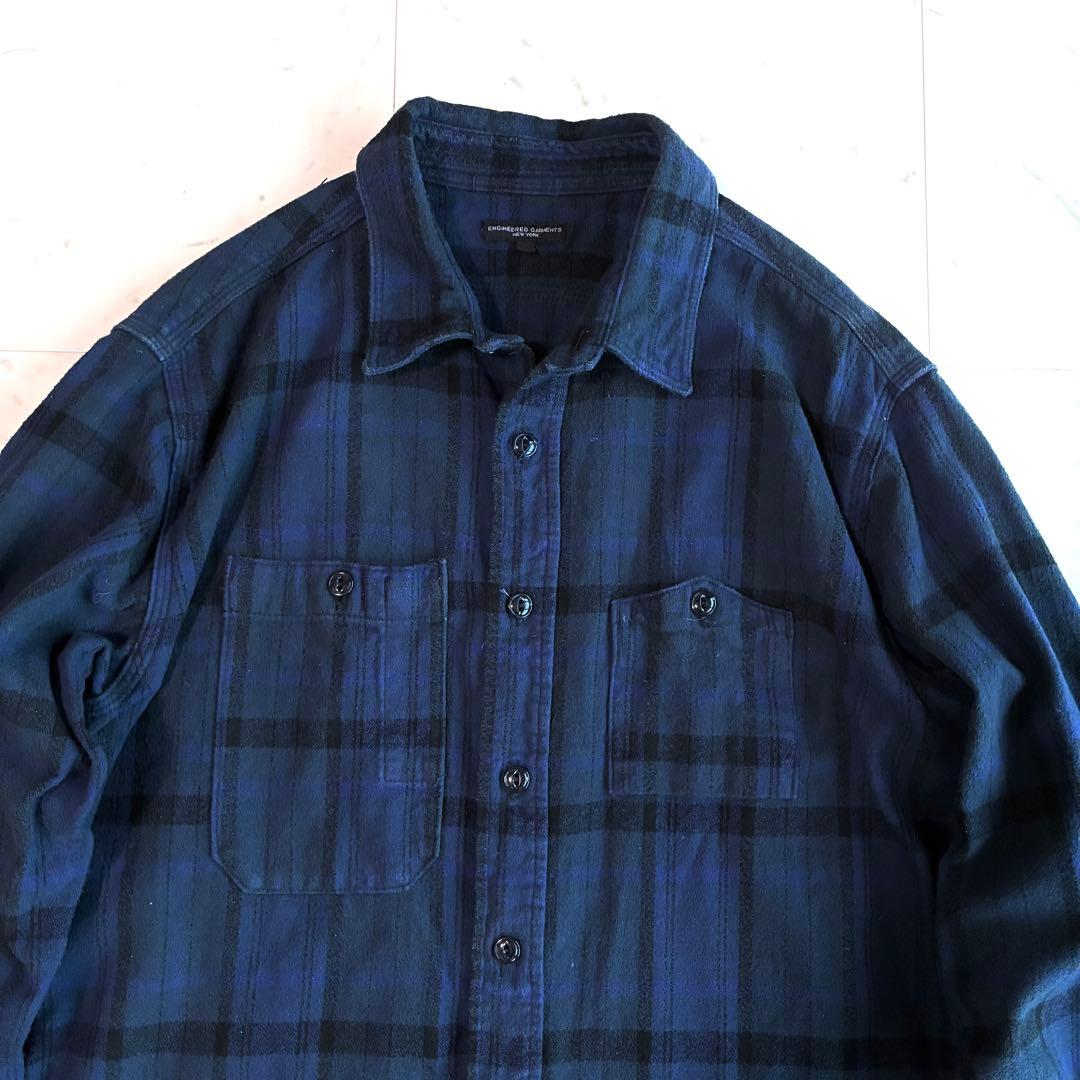 Engineered Garments ネルシャツ ネイビー系 Lサイズ