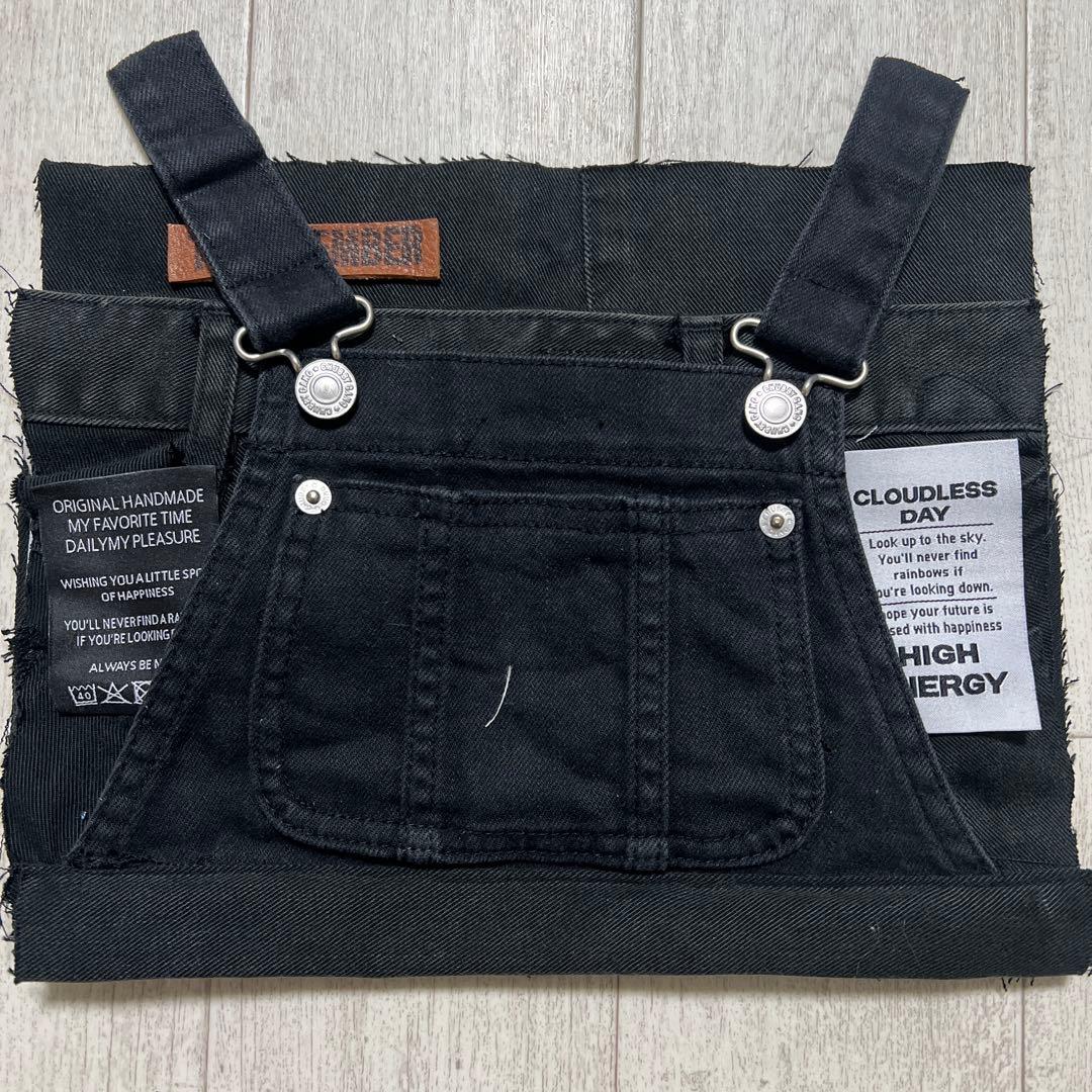ショルダーバッグ　オーバーオール　デニムリメイク　ハンドメイド　２点