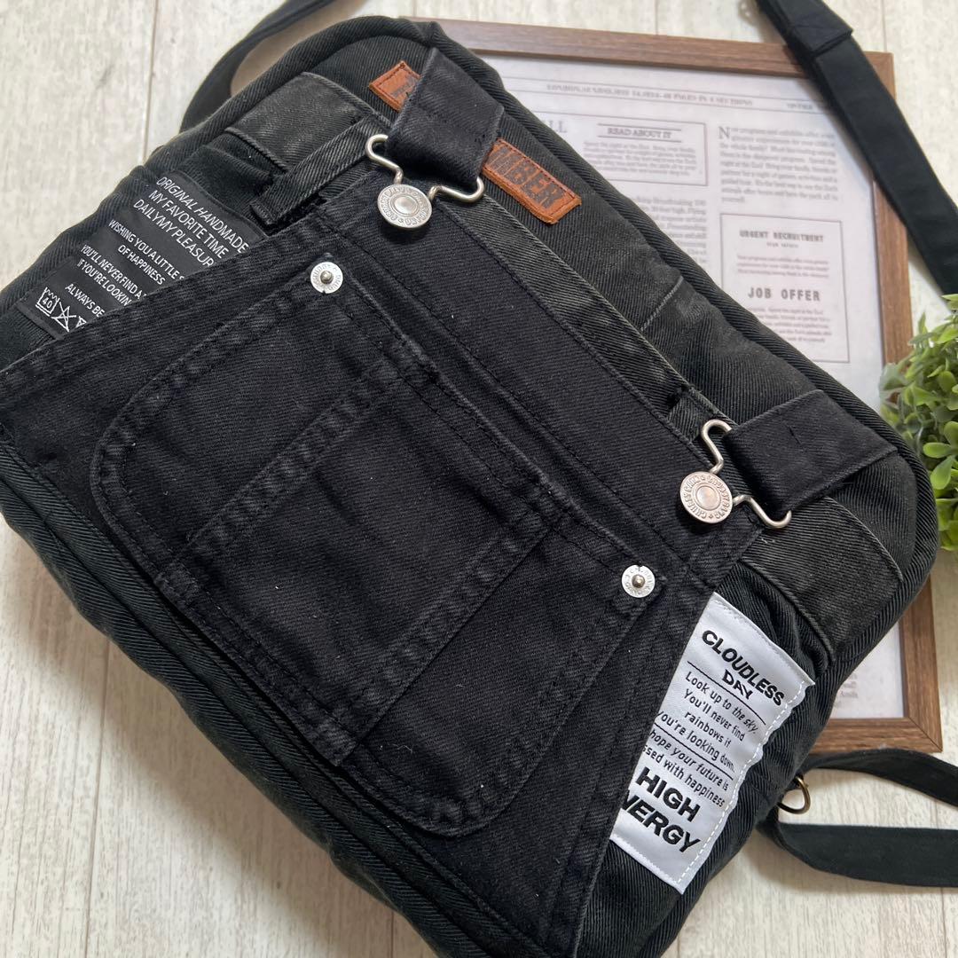 ショルダーバッグ　オーバーオール　デニムリメイク　ハンドメイド　２点