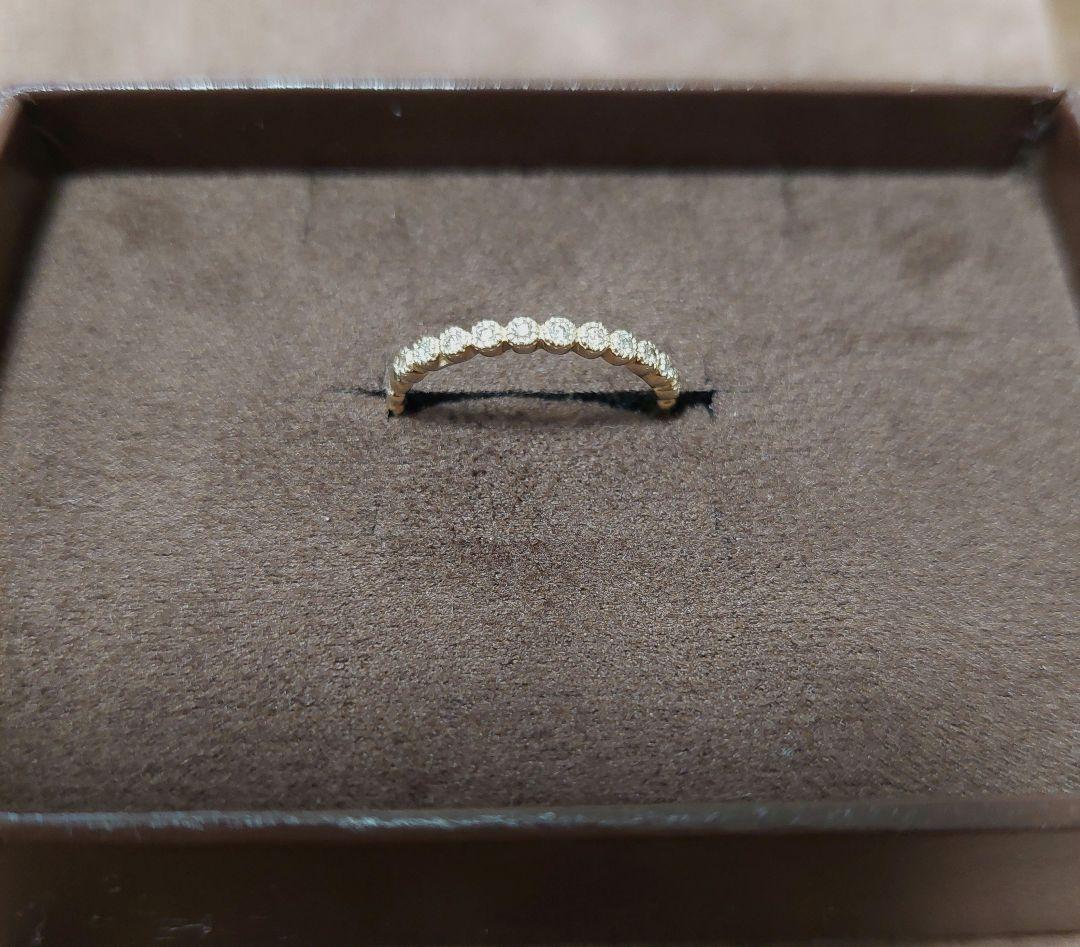 agete K10ダイヤモンド フリルリング　13号