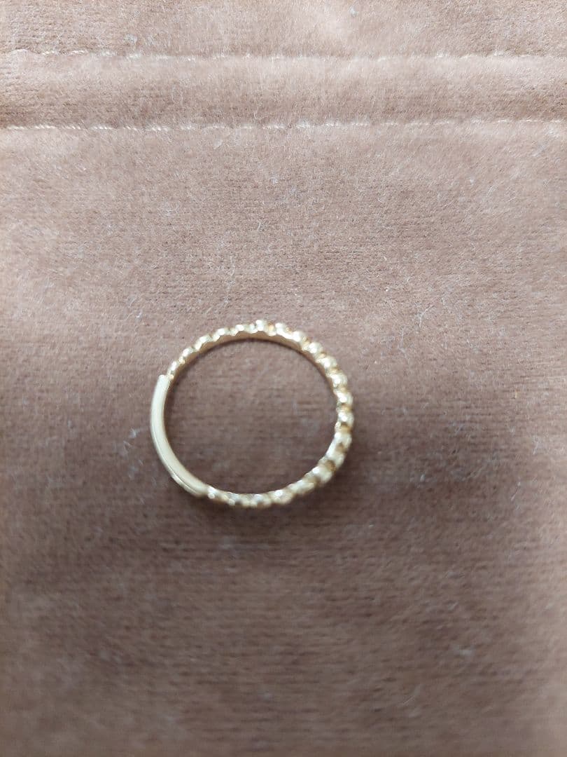 agete K10ダイヤモンド フリルリング　13号