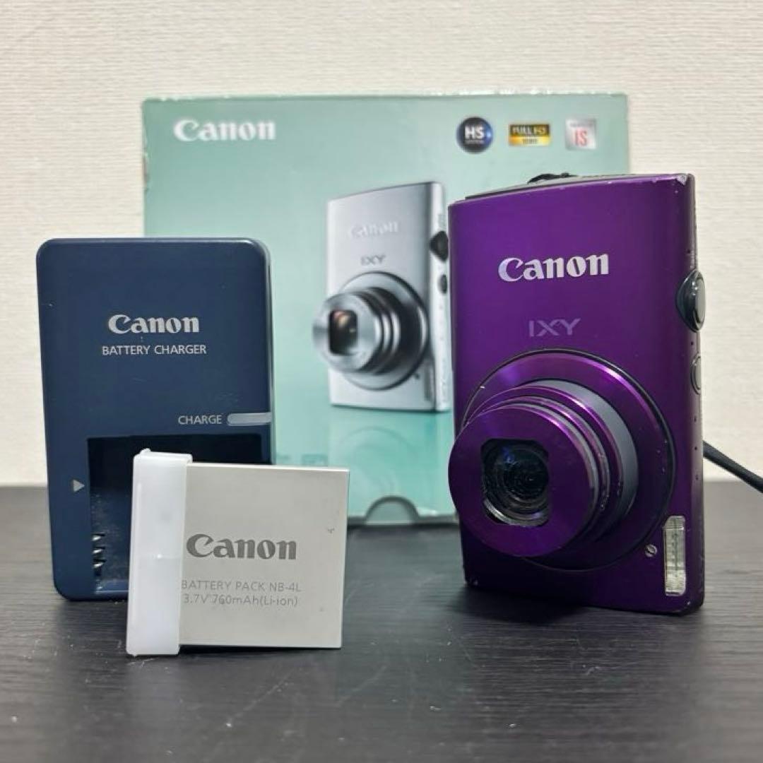 【元箱付き】 Canon IXY パープル 本体と付属品