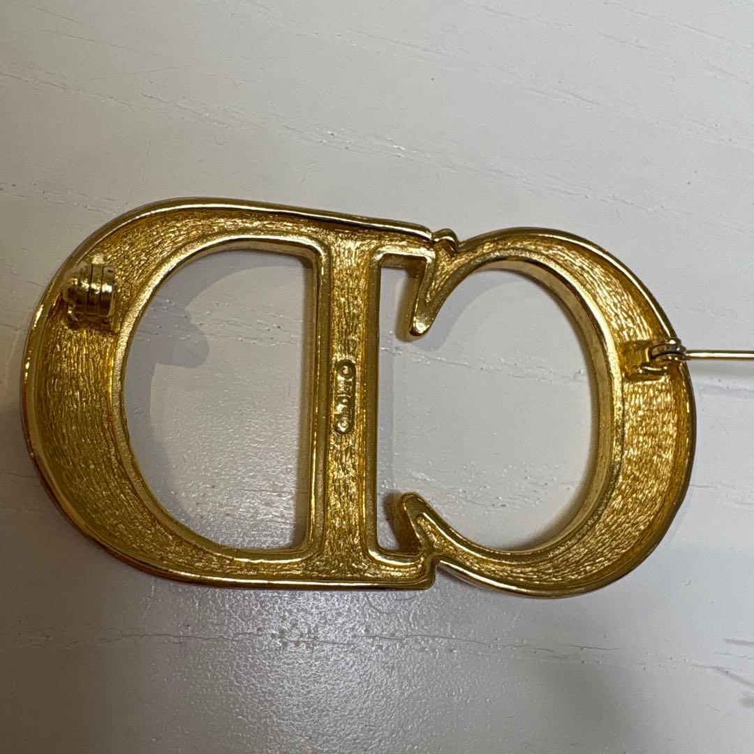 ChristianDior⭐︎CDロゴブローチ⭐︎クリスタル⭐︎美品