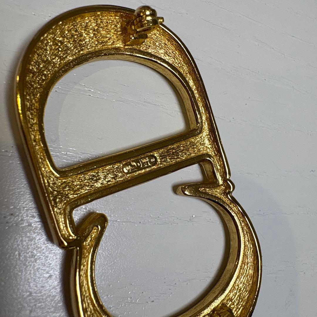 ChristianDior⭐︎CDロゴブローチ⭐︎クリスタル⭐︎美品