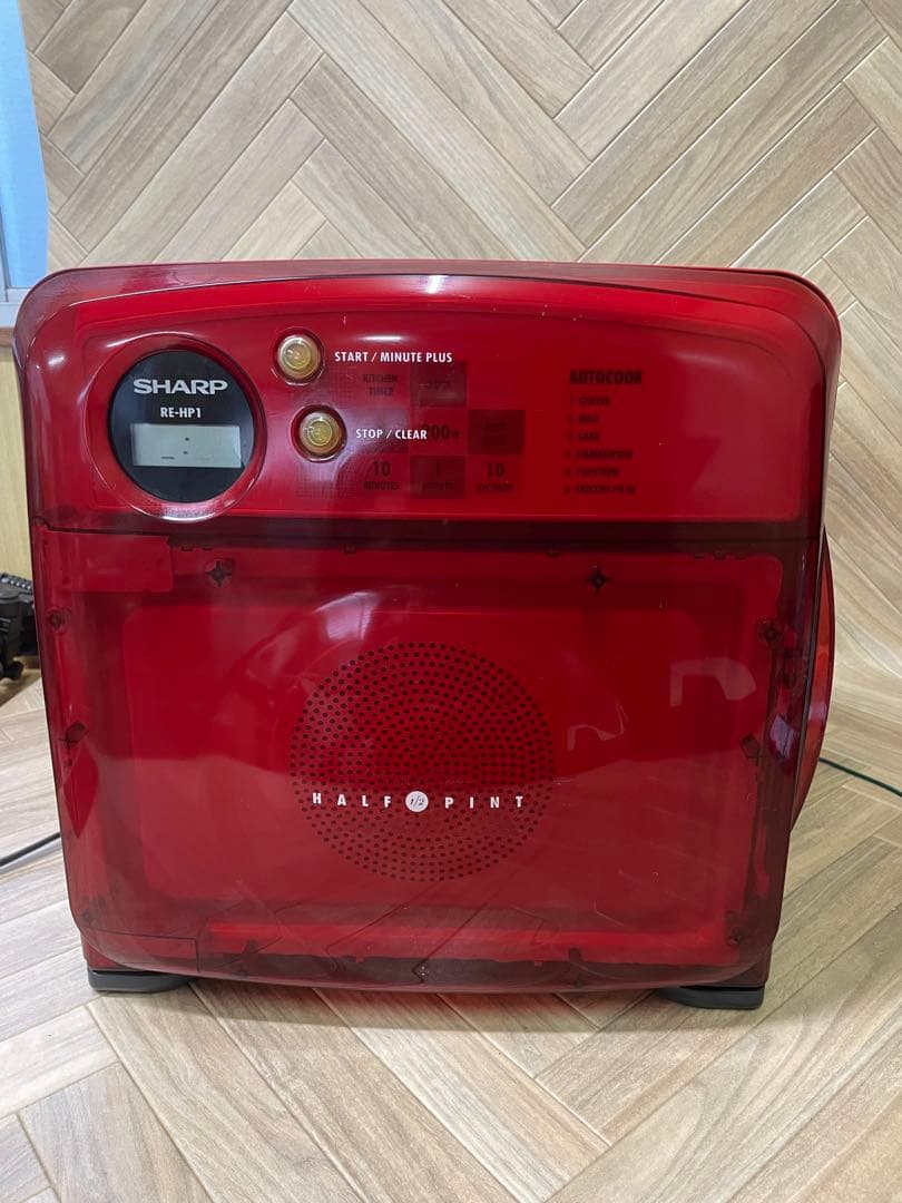【レトロ電子レンジ】SHARP RE-HP1 スケルトンレッド