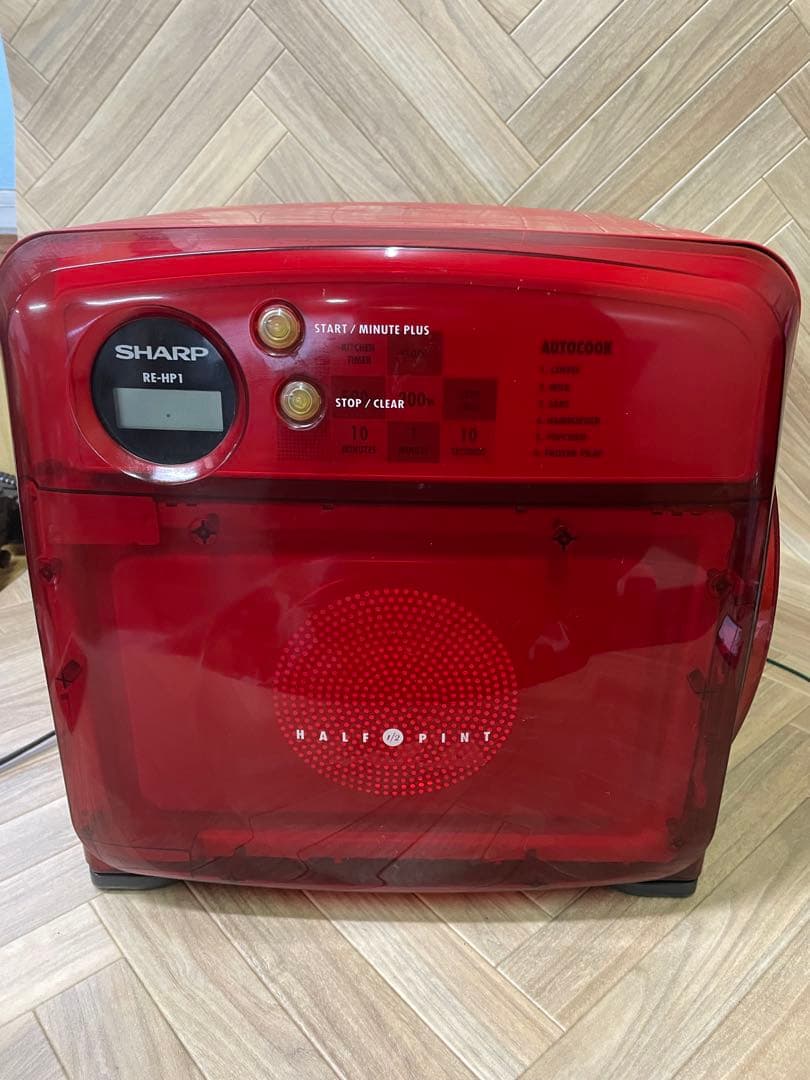 【レトロ電子レンジ】SHARP RE-HP1 スケルトンレッド